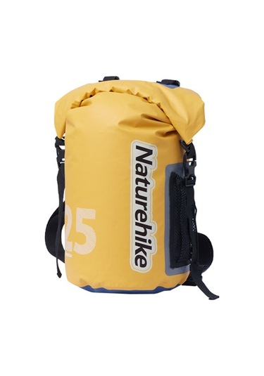 Naturehike Rafting Su Geçirmez Çanta Kuru Islak Ayrı Omuz Çantası Açık Hava Yüzme Paketi, Renk: 25l Sarı Sarı