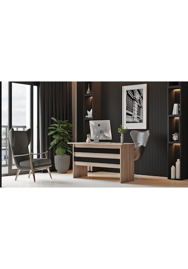 Robinhome Robin Home Verona A Ofis Büro Çalışma Masası Meşe - Siyah