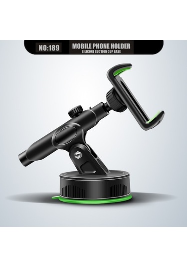 360 Derece Dönebilen Vantuz Ve Yapışkanlı Araç Montaj Tutacağı, Kelepçe Genişliği: 50-85mm Siyah