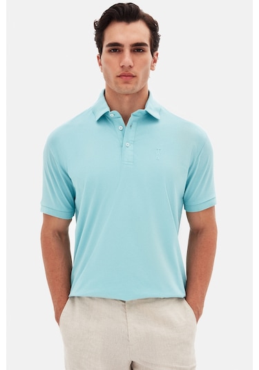 Twn Slim Fit Aqua Pike Dokulu T-shirt 4ec146011784m Aqua
