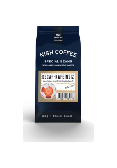 Nish Filtre Kahve Decaf Kafeinsiz 250 Gr Öğütülmüş