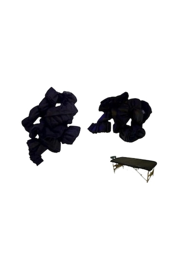 Fourend Yeni Nesil Lastikli Siyah Sedye Örtüsü 50'li Paket