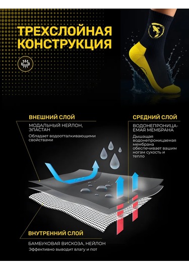 Koı-fısh Dev Satırlı Su Geçirmez Trekking Spor Çoraplar 234245510 Gri