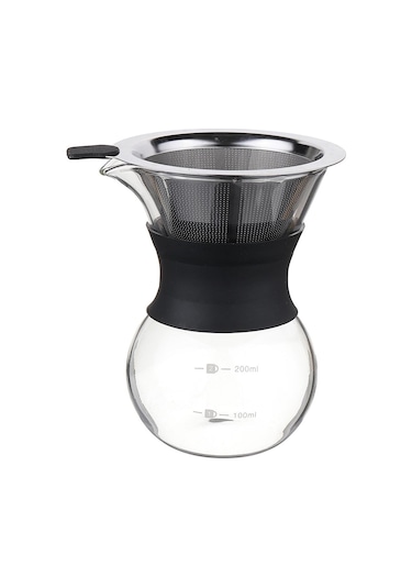 The Old Tree 200ml 400ml Klasik Cam Kahve Makinesi Çelik Filtreli Kahve Makinesinin Üzerine Dökün Yeni