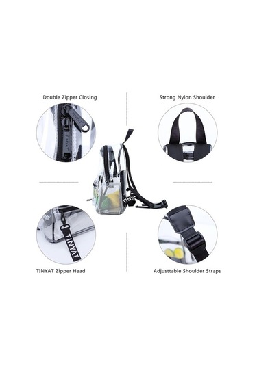 Tongxida Tınyat T9051 Kadın Jöle Çanta Su Geçirmez Pvc Şeffaf Sırt Çantası/ Şeffaf