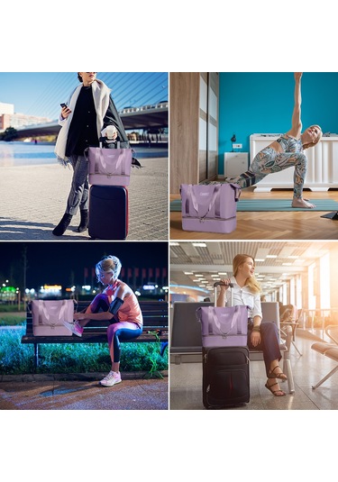 Geeksen Mavi Oxford Kumaş İki Kollü Seyahat Çantası, Su Geçirmez, Büyük Kapasite, Spor Ve Seyahat İçin, Unisex Tasarım Mavi