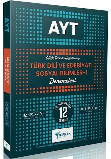 Ayt Türk Dili Ve Edebiyatı Sosyal Bilimler 1 Deneme Toprak Yayıncılık