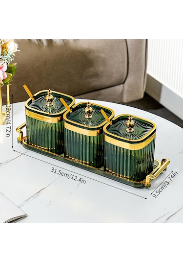 Suntek Magideal Ev Mutfağı Için Kapaklı Ve Kaşıklı Yeşil-3-ızgara