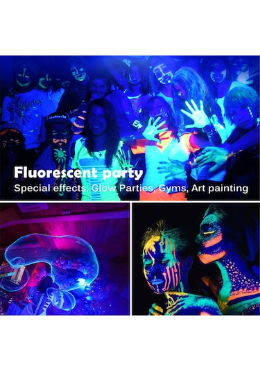 Yaleker 50w/100w Uv Led Projektör, Ip65 Su Geçirmez, 395nm Mor Işık, İç Ve Dış Mekan Kullanımı RGB