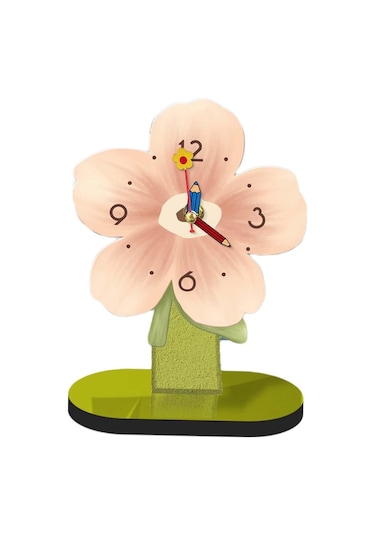 Homyl Masaüstü Saat Süs Modern Masa Saati Oturma Pembe-20cmx25cm Pembe 20cmx25cm Çok Renkli