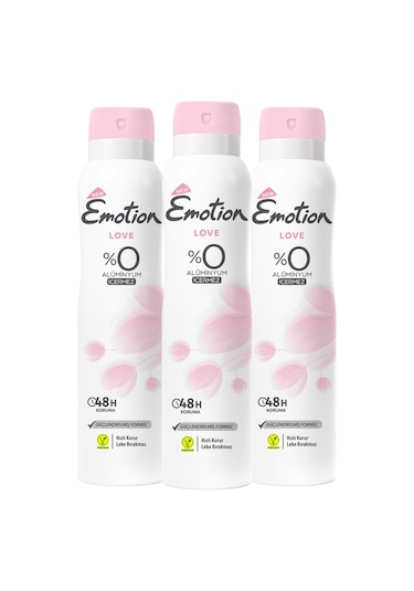 Emotion Love Kadın Sprey Deodorant  3 x 150 ML
