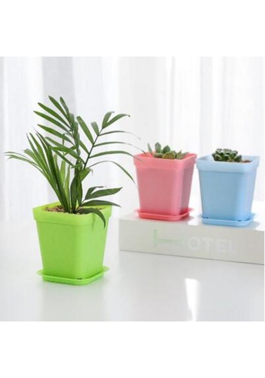 Lebihmurah 3614 10 Adet Saksılar Kare Yetiştiricilerinin Pot Tepsi Plastik Saksılar Bitkiler Bahçe Dekor Podazz