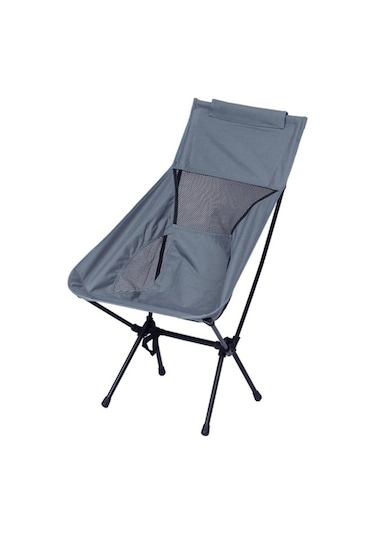 Prestigegoods Geniş Açık Kamp Plaj Sandalyesi, Taşınabilir Katlanır, Yumuşak, 600d Oxford, Hafif, Rahat Gri