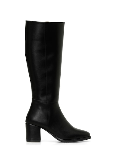 Butigo 24k-996 4pr Siyah Kadın Topuklu Çizme 000000000101925018 Siyah