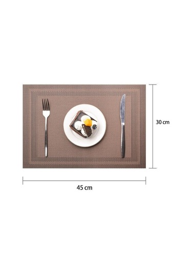 1/4/6/10 Adet Modern Zarif Pvc Placemat Yemek Masası Mat Cafe Kaymaz Sıcak Placemats Kase Ped Bardak Mat Masa Bardak Bej
