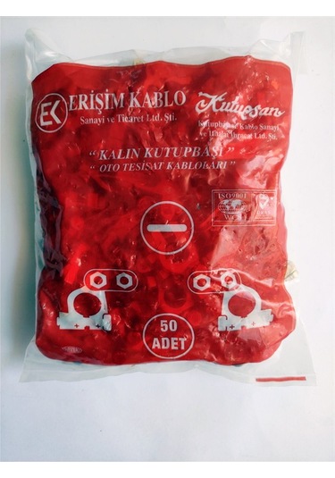 Akü Kesme Gerçek Kutup Başı (+)(-) 100 Lü Poşet Pirinç