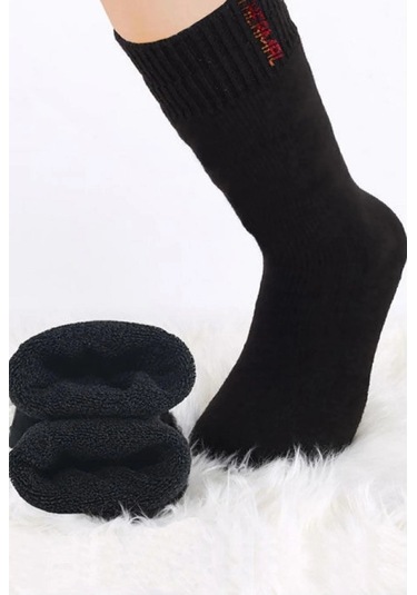 Lüx Siyah Termal Içlik Takımı Asker Seti Polar Bere Boyunluk Eldiven Termal Çorap Seti Siyah
