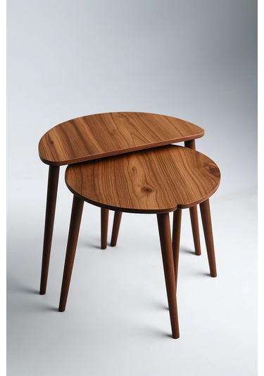 Roma 3'lü Zigon Sehpa %100 Mdf Yarım Ay Ahşap/urartu