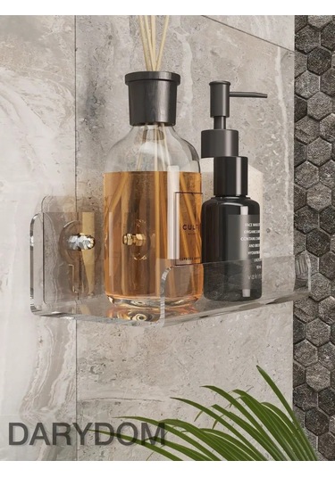 Flybuy Yemek Ve Banyo İçin Delme Gerektirmeyen Beyaz Duvar Rafları 138102982 Beyaz