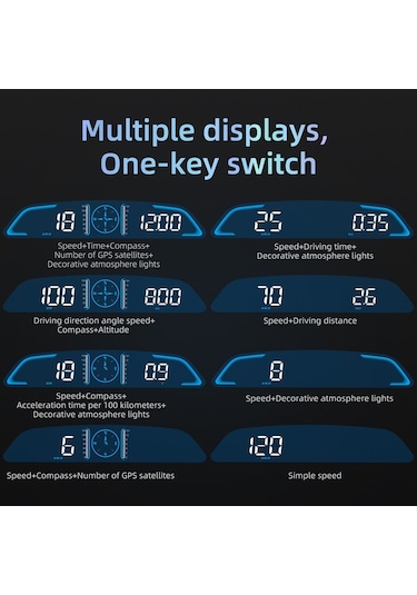 Ultron G3 Dijital Hud Unıversal Araç Gps Hız Göstergesi Pusula