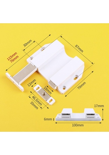 Besthome1 Suntek Güçlü Manyetik Kabin Ve Mandal Çift Kapı Aksesuarı