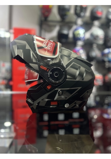 Scoyco 868 Space Çene Açılır Motosiklet Kaskı Siyah