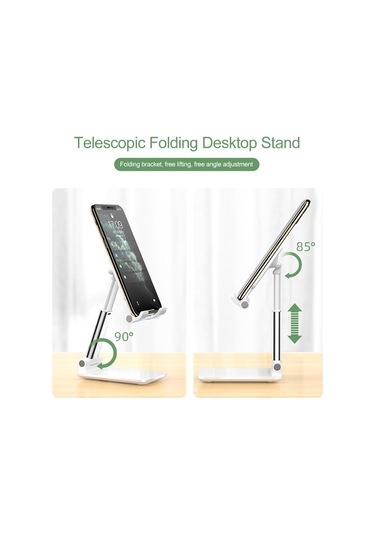 Teleskopik Uzayıp Kısalan Model Masaüstü Telefon Tutucu Aynalı
