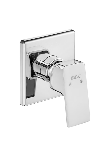 Eca Tiera Kare Ankastre Gömme Duş Bataryası Seti Tüm Parçalar Dahil Krom