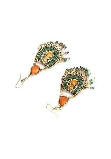 Lemestar Bohemian Retro Tarzı Uzun Franjlı Küpe -合金材质- Konforlu Taşım - Partiler Ve Tatiller İçin Elegan Stili Artırır Diğer