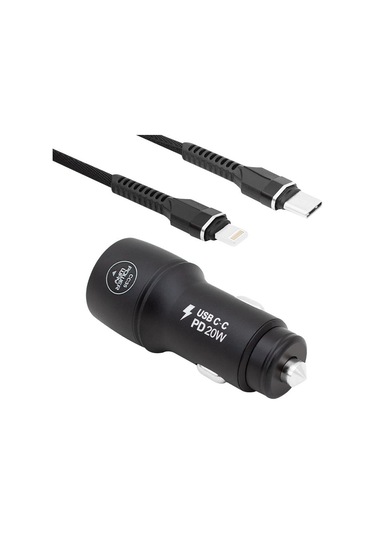Powerway Cc35 Yeni Nesil Usb-c İphone To Type-c Araç Şarj Seti Pd18w