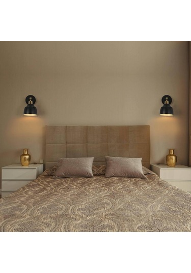 Duvar Aydınlatma, Siyah Ve Altın Modern Yatak Odası Duvar Sconces İç Mekan, Metal Duvar Sconces Siyah
