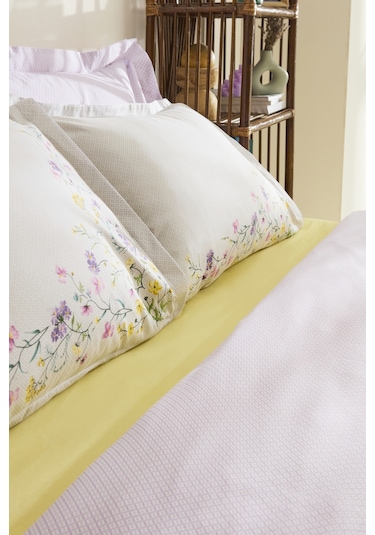 Karaca Home Eliana %100 Pamuk Çift Kişilik Nevresim Takımı Lila LILA