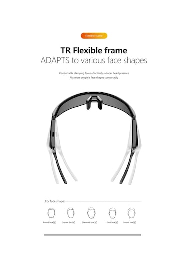 Lıcorıce Spor Akıllı Bluetooth Gözlük Şarkı Dinleme Konuşma Güneş Gözlüğü Anti-uv Altın