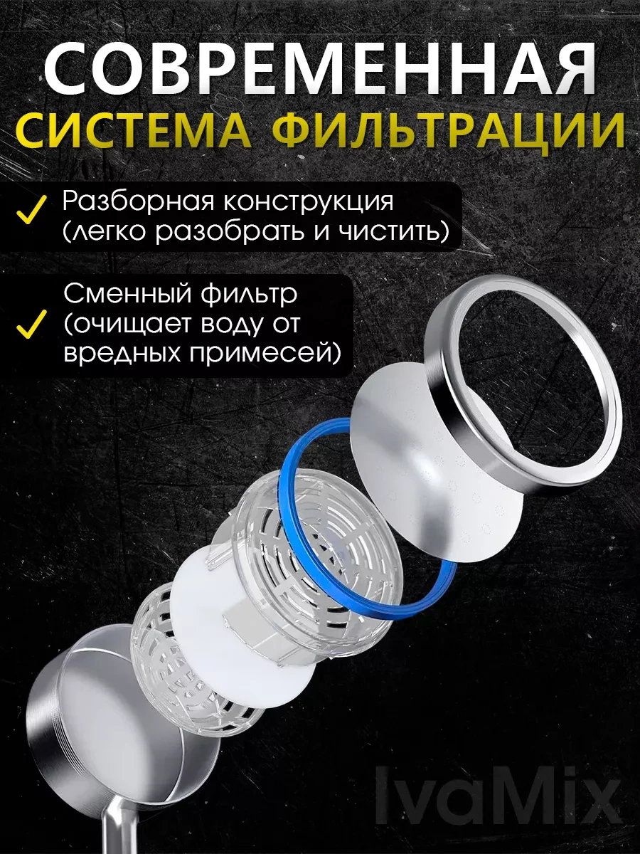 Ivamixx Metal Su Tasarruflu Duş Başlığı 262410155 Siyah