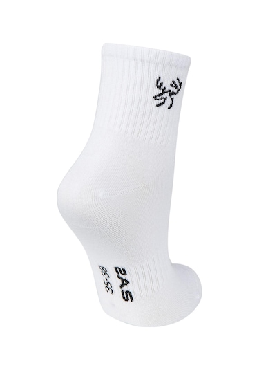 2as Kısa Bambu Spor Çorap Beyaz