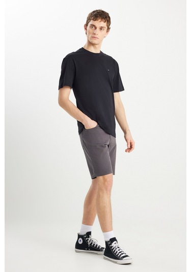 Wrangler 5 Cep Non Erkek Denim Şort W211205003 Antrasit