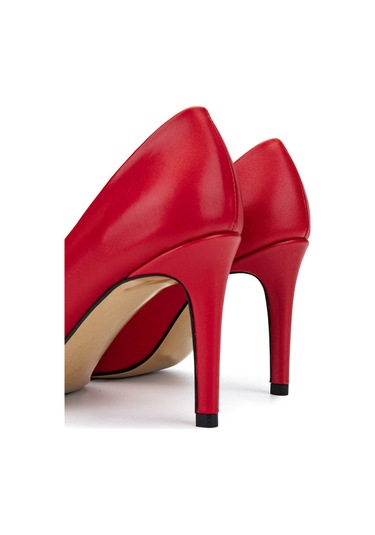 Tamer Tanca Kadın Hakiki Deri Kırmızı Topuklu Ayakkabı 1027 03 Bn Ayk Sk24-25 Kırmızı Dr Kırmızı