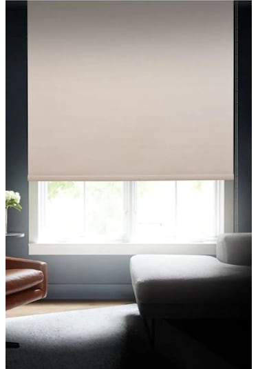 Krem Blackout Karartma Stor Perde Krem