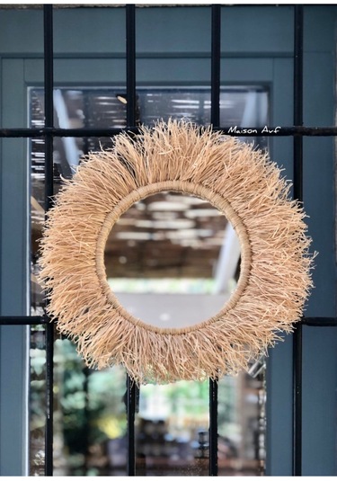 Rafya Ayna & Home Sweet Home Duvar Süsü 2'li Set M067