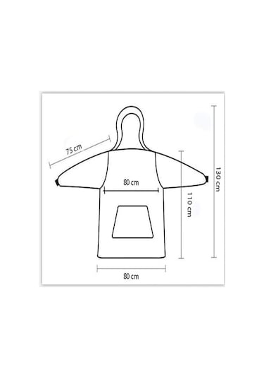 Wellsoft Kapşonlu Giyilebilir Tv Battaniyesi Unisex Over Size Kiremit