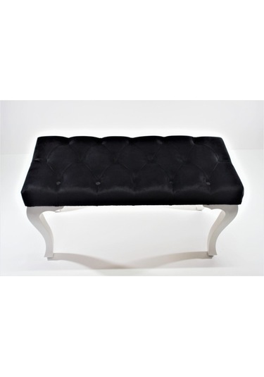 Siyah Chester Model Babyface Kumaş Bench&koltuk&tabure&pofuduk Yatak Odası Takımı Ucu&önü Puff