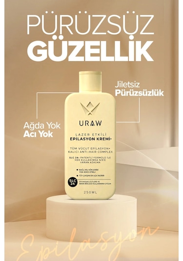 Uraw Lazer Etkili Epilasyon Kremi 250 ML