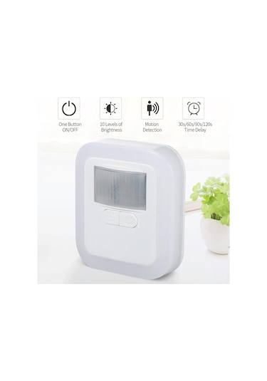 Jms Parlaklık Aydınlatma Süresi Ayarlanabilir Led Plug-in Hareket Sensörlü Gece Lambası Seçenekler Us Plug Çok Renkli