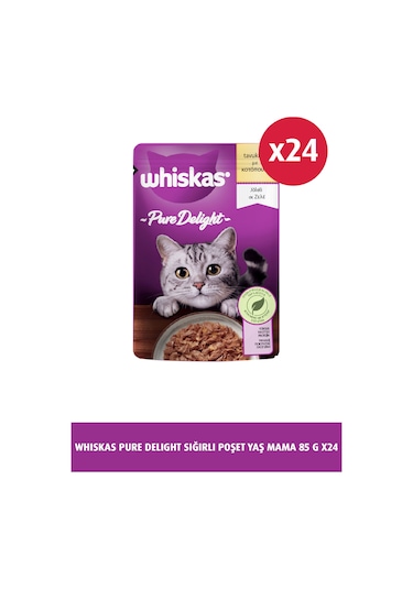 Whiskas Pouch Tavuklu Yetişkin Kedi Mama 24 x 85 G
