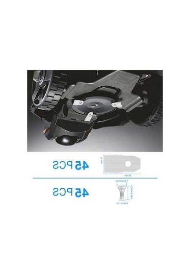 Dancemonkey Husqvarna Çim Biçme Makinesi İçin 45 Adet Paslanmaz Çelik Yedek Bıçak, 35x18mm Altın