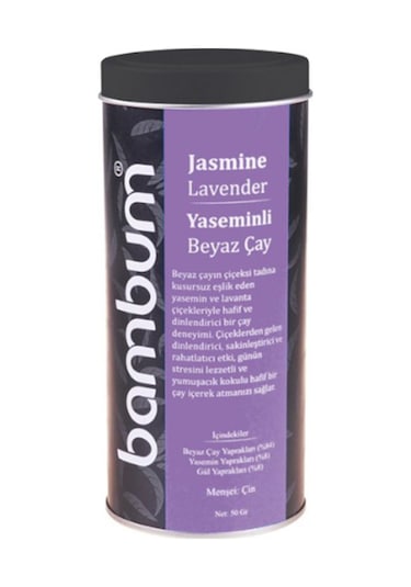 Bambum Jasmine Lavender Yasemin Ve Lavantalı Beyaz Çay 50 G