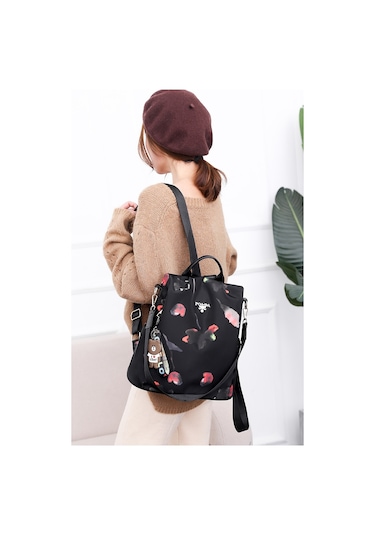 Oloey Yeni Kadın Sokak Modasıbasılısırttanası-kırmızı Kırmızı