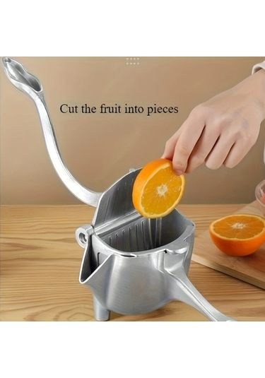 Chuangyinshop Silvery Manuel Sıkacak, Limon Sıkacağı, 4 Mevsim Kullanılabilir Çok Amaçlı Meyve Sıkacak Gümüş