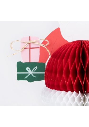 Meri Meri - Honeycomb Santa Tebrik Kartı