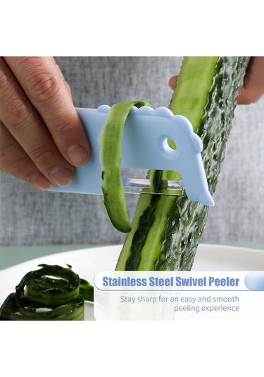 Dofolink Yeşil Paslanmaz Çelik Meyve Sebze Soyucu, El İkili Kullanıma Uygun, Hafif Ve Kolay Temizlenir, Tencereye Uygun Ev Aletleri Bm003 Yeşil